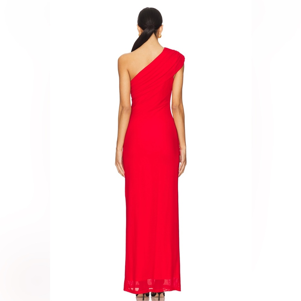 Red One-Shoulder Superdown Dress - Picture 3 of 3